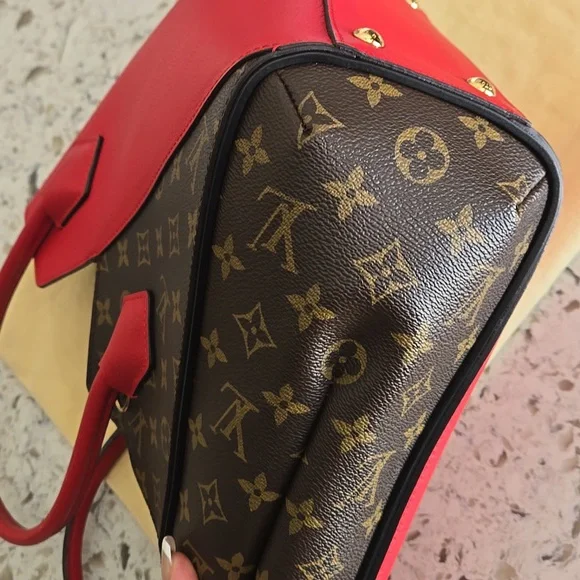 Louis Vuitton Kimono Red and Brown Monogram  Bag with Dust Bag - Picture 6 of 17